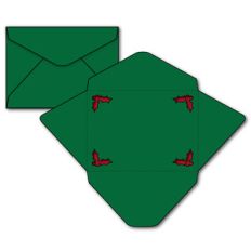 a7 envelope with holly cutout