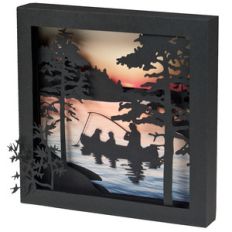 3d fishing family shadow box