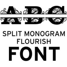 Split Monogram Flourish Font