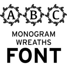 monogram wreaths font