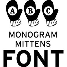 monogram mittens font