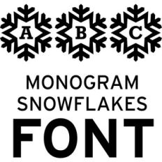 monogram snowflakes font