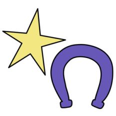 unicorn horseshoe and star