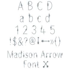 madison arrow font