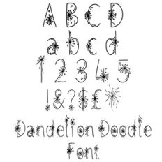 dandelion doodle font
