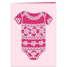 baby girl romper card