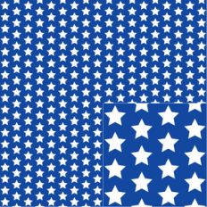 white on blue star pattern