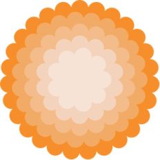 scalloped nesting circle