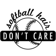 softball hair don't care
