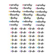 days of the week planner stickers