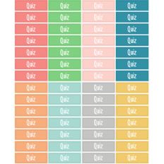 quiz planner stickers