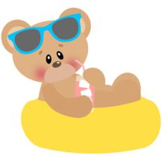 bear on float tube