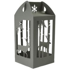 winter birches lantern