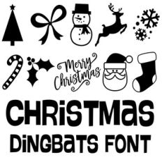 christmas dingbats font