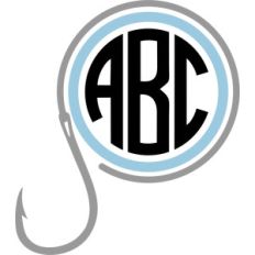 fish hook monogram