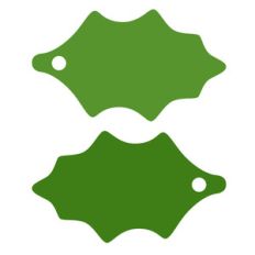 holly shaped gift tag