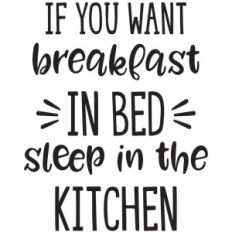 breakfast in bed sleep in kitchen