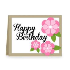 a2 happy birthday folded card