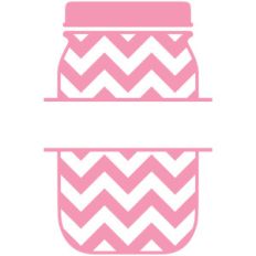mason jar chevron split label