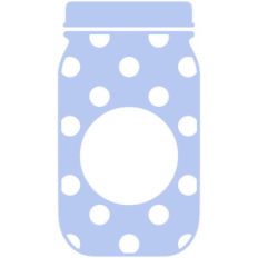mason jar dot monogram frame