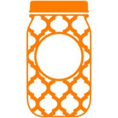 mason jar quatrefoil monogram