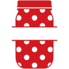 mason jar dot split label