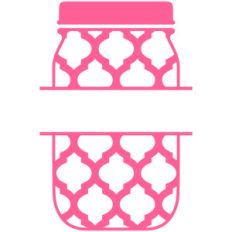 mason jar quatrefoil split label