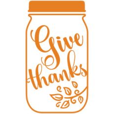 mason jar give thanks