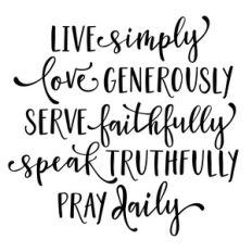 live simply pray daily list phrase