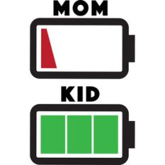 mom and kid battery levels