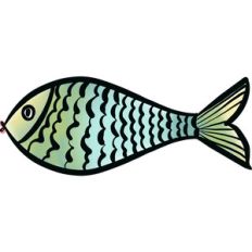 watercolored fish