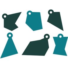 abstract shaped tags