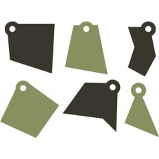 abstract shaped tags