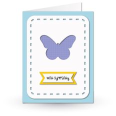 a2 cutout card with sympathy