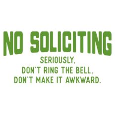 no soliciting sign