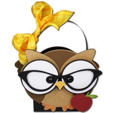 ms. owl teacher glasses basket