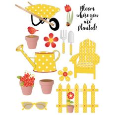 polka dot garden stickers