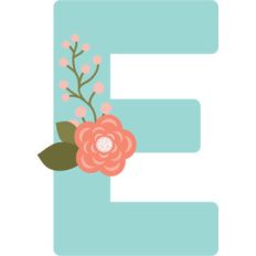 floral monogram e