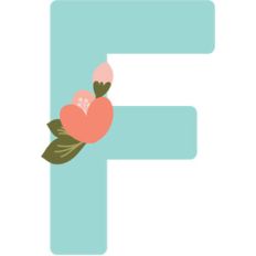 floral monogram f