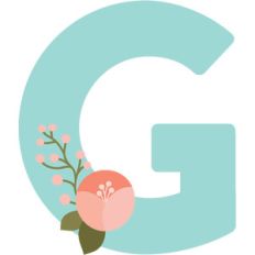 floral monogram g
