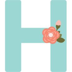 floral monogram h