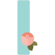 floral monogram i