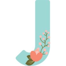 floral monogram j