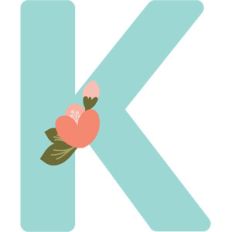 floral monogram k