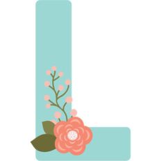 floral monogram l