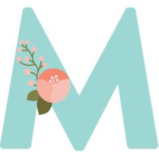 floral monogram m