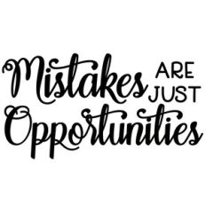 mistakes are just opportunities
