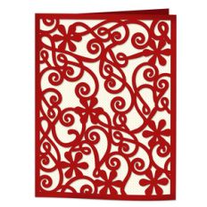 a2 lacy floral card