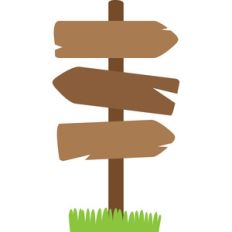 wooden arrow sign