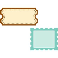 stamp and ticket - happy camper